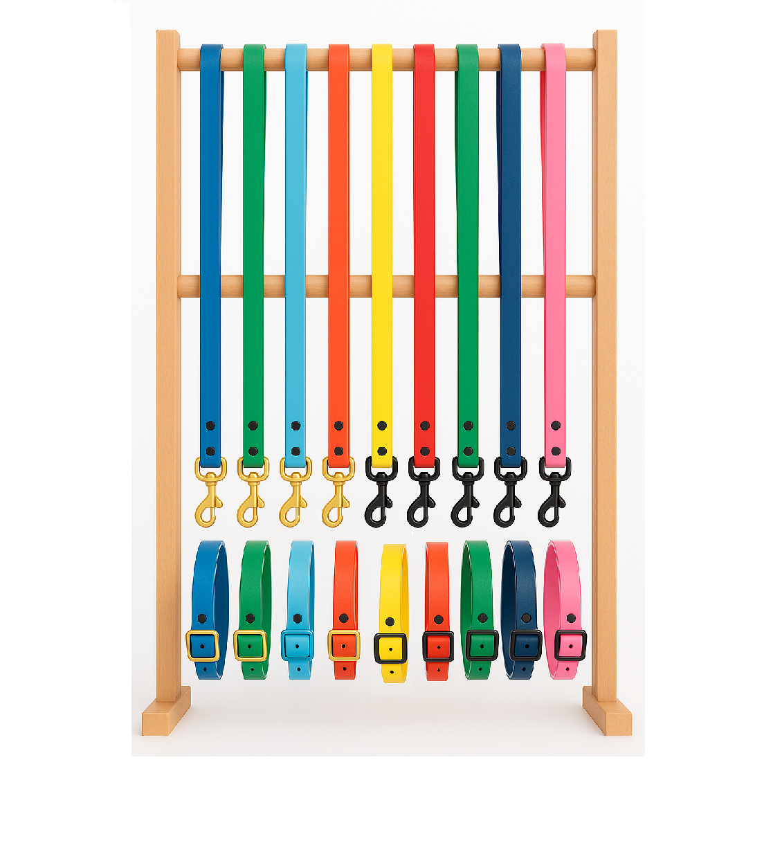 Matching Biothane Leash and Collar Set